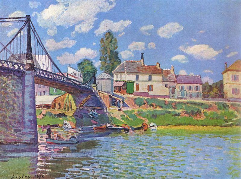Alfred Sisley Bridge at Spain oil painting art